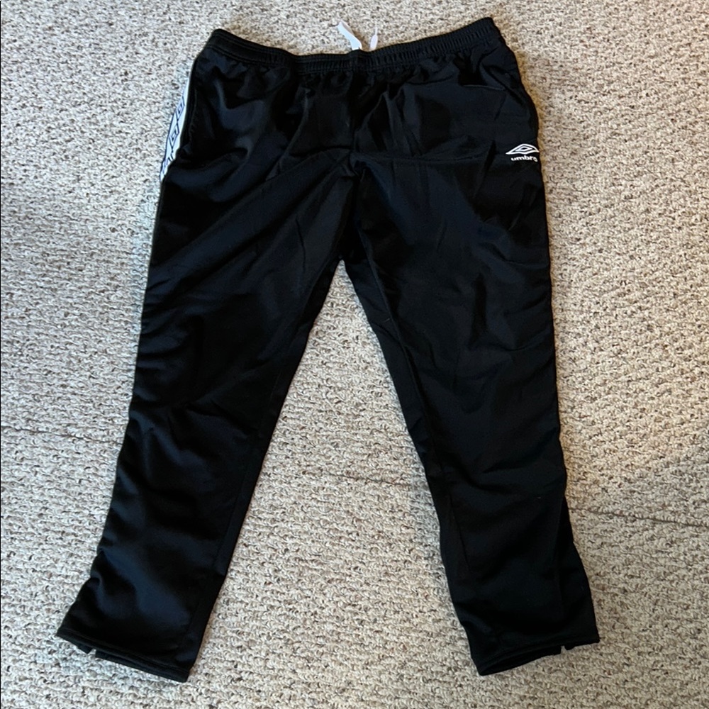 Umbro Black and White Joggers with Elastic Waistband